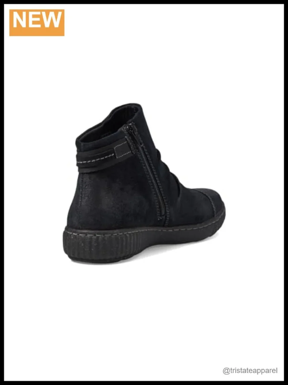 Clarks Women's Caroline Derby Ankle Bootie Faux Leather Zip Closure